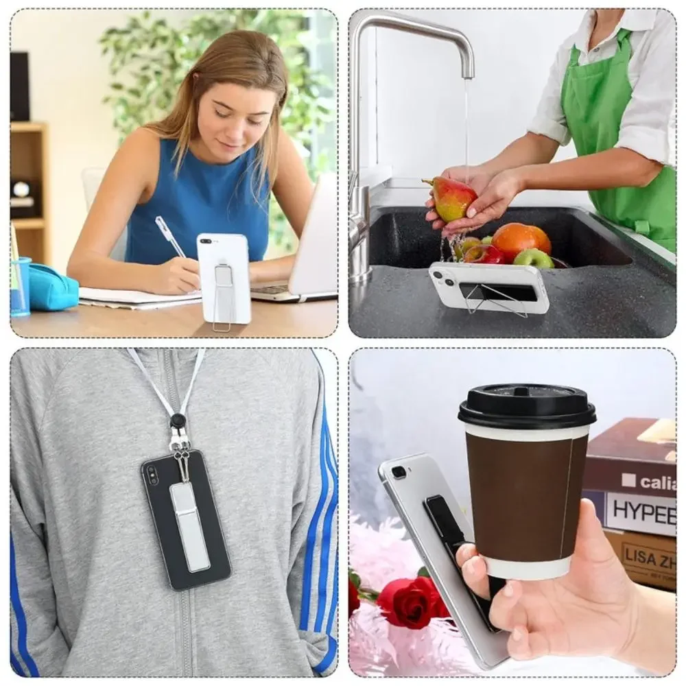 Cell Phone Ring Finger Kickstand Strap Band Foldable Phone Stand Universal Phone Holder Grip for iPhone 16/Samsung/Xiaomi/Huawei