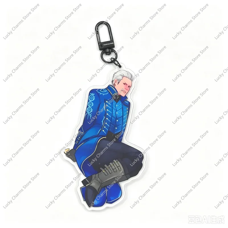 Cool Handsome Male Figure Acrylic Keychain, Double‑Sided Printed Cartoon Guy Pendant, Heavy‑duty Metal Buckle, Bag Backpack Char