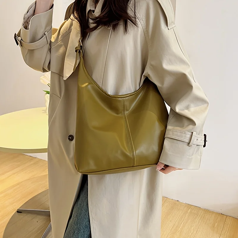 Retro-Damen-Einkaufstasche, Vintage-Unterarm-Handtasche mit Schultergurt-Design für Dating, Partys, Shopping, Reisen, mehrere Farben – Detail 7
