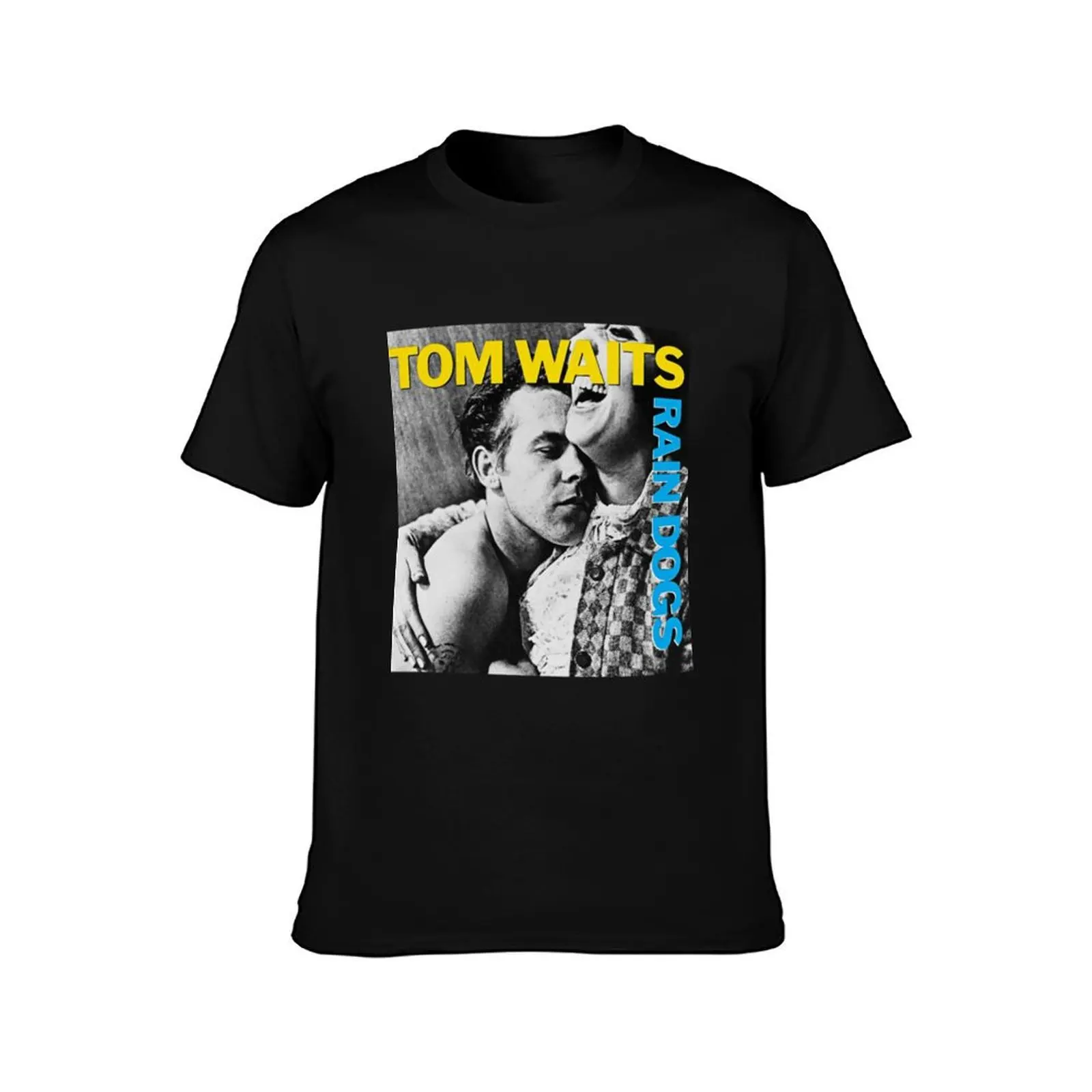 Tom Waits Rain Dogs Perfect Gif T-Shirt, Summer Casual Cotton Tee, Oversized Streetwear Tops, Vintage Graphic Print, 100% Cotton