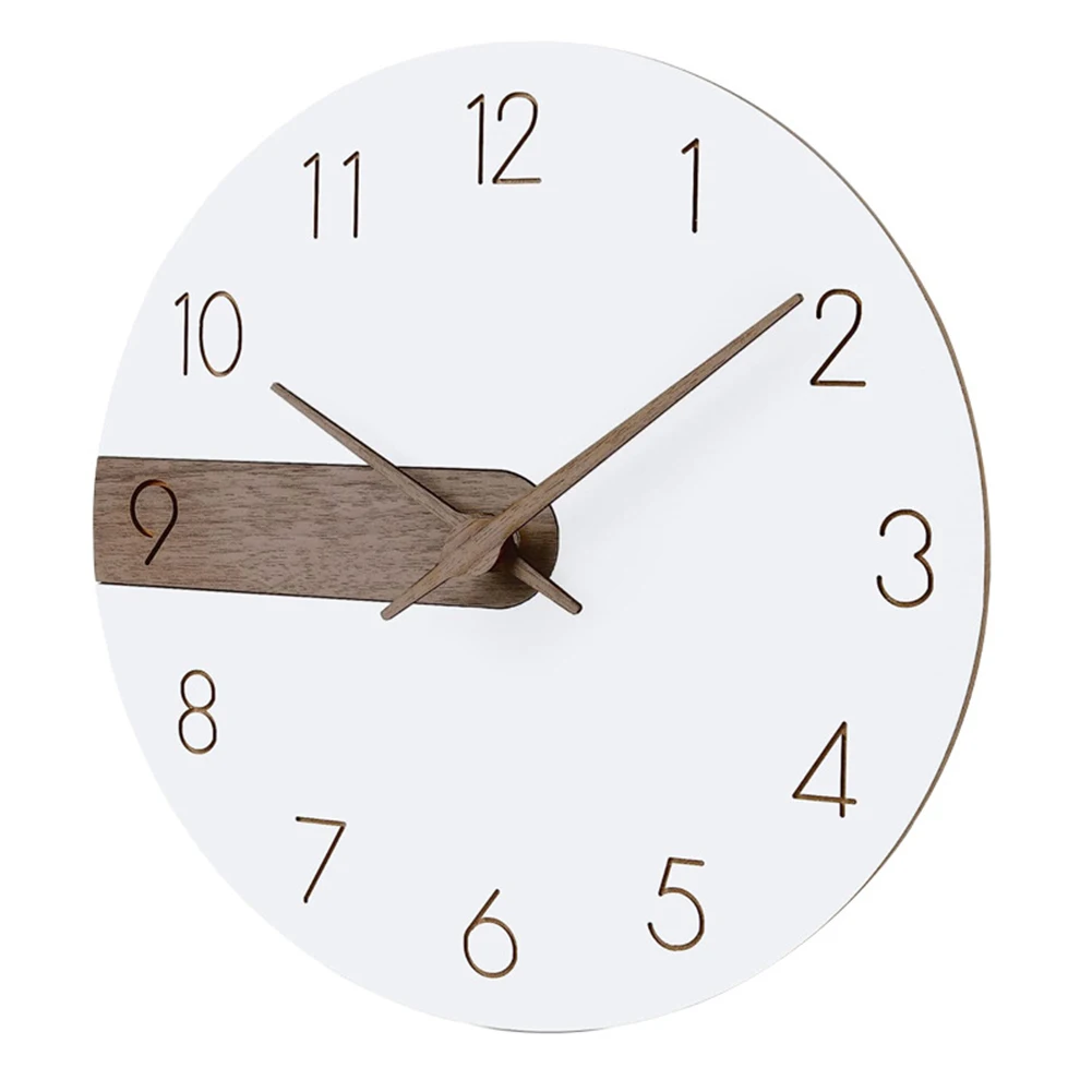 Contemporary Acrylic and Wood Wall Clock Creative Design for Modern Home Aesthetic Silent Operation for Quiet Spaces