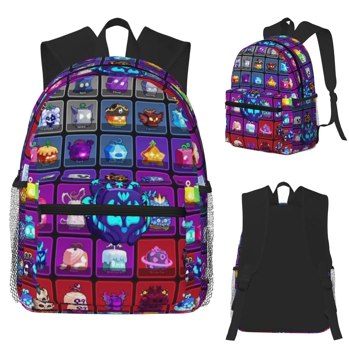 

Cartoon Blox Fruits Student Backpack School Bag Hiking Travel Daypack for Boys Girls Fashion Bookbag Shoulder Bags