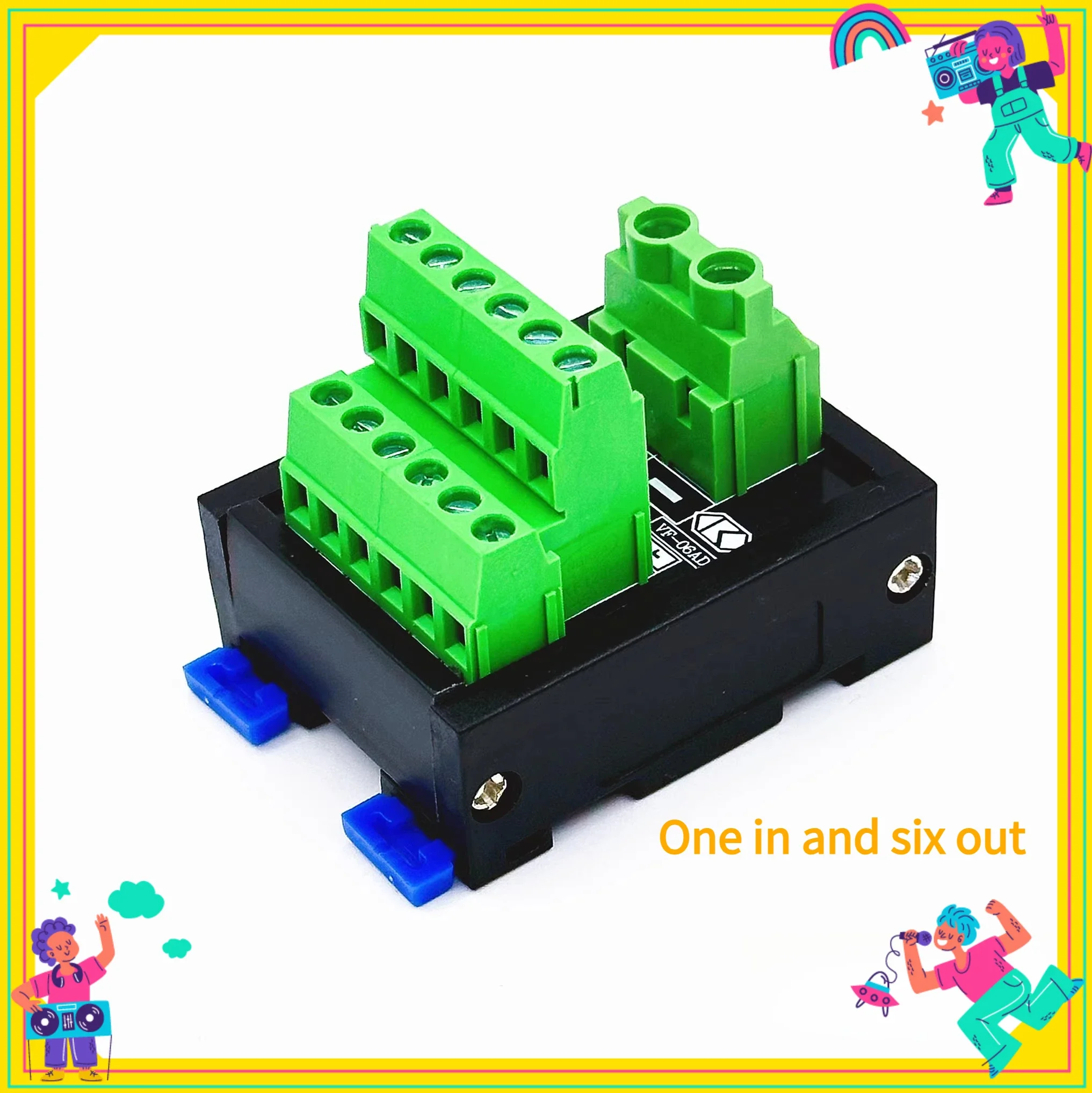 Power Terminal Block Junction Box 1 in 4 Out Positive and Negative Common Terminal AC/DC Current DivisionTerminal Block Conector