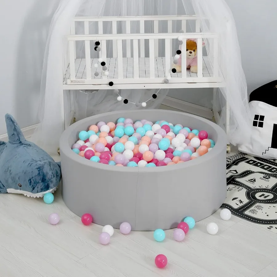 Ball Pit Balls for Toddles Plastic Ballpits Accessories Crush Proof Durable Fun Shape Play Baby Bath Toys 100Pcs