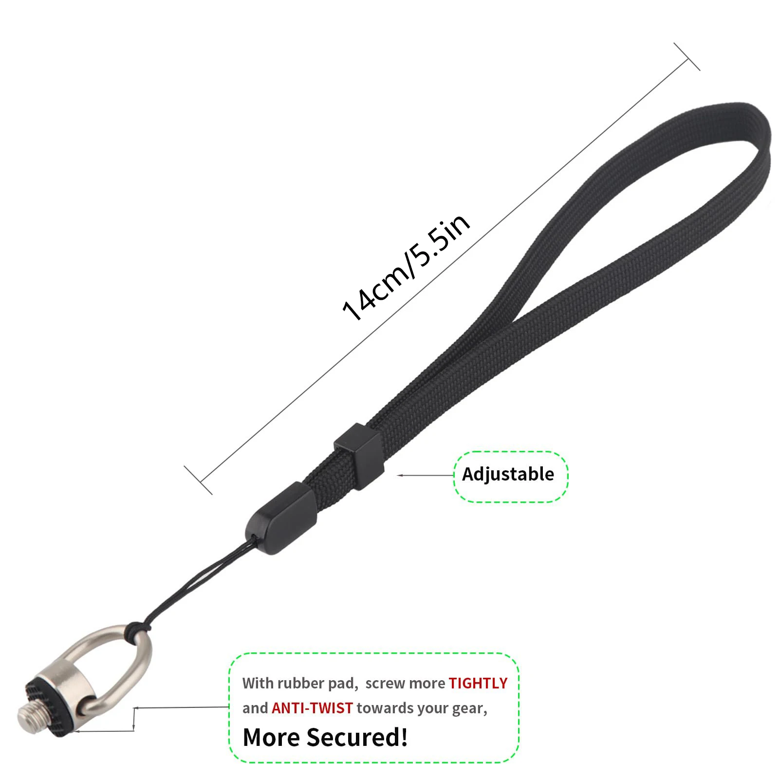 1/2PCS Camera Wrist Strap with 1/4-20 Screw for Insta360 X5, X4 Air, X4, X3, Selfie Sticks, Wristband for DJI Osmo Pocket 3