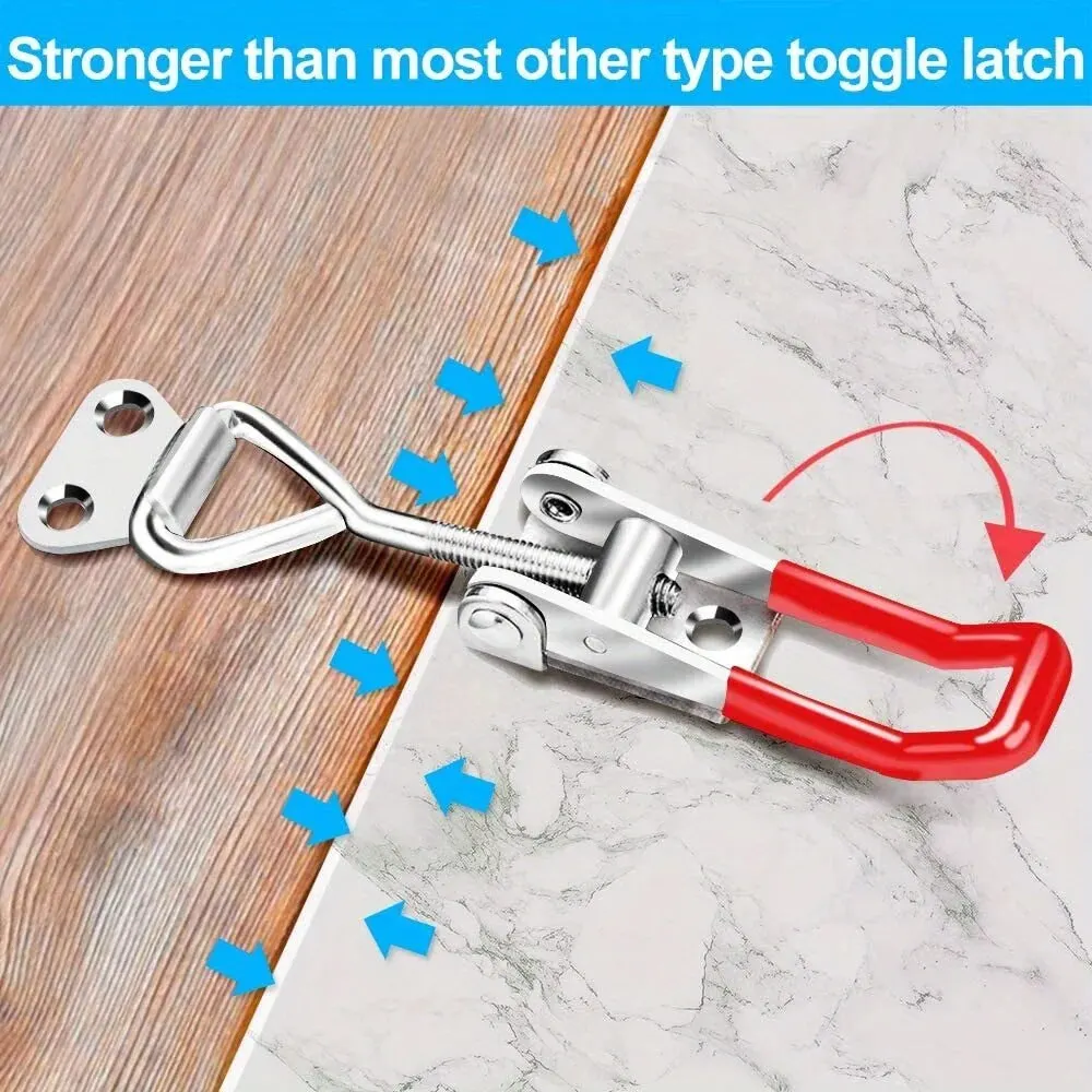 2/5 pz regolabile Toggle Clamp Latch Heavy Duty Toggle Latch capacità di tenuta Pull Latch Clamp per fumatore coperchio Jig Tool Box Cas