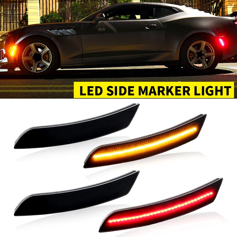 

Светодиодный передний и задний бампер, боковой габаритный фонарь для Chevrolet Chevy Camaro 2016-2021 Cadillac CTS 2014-18 ATS 2015-2018, автомобильные аксессуары