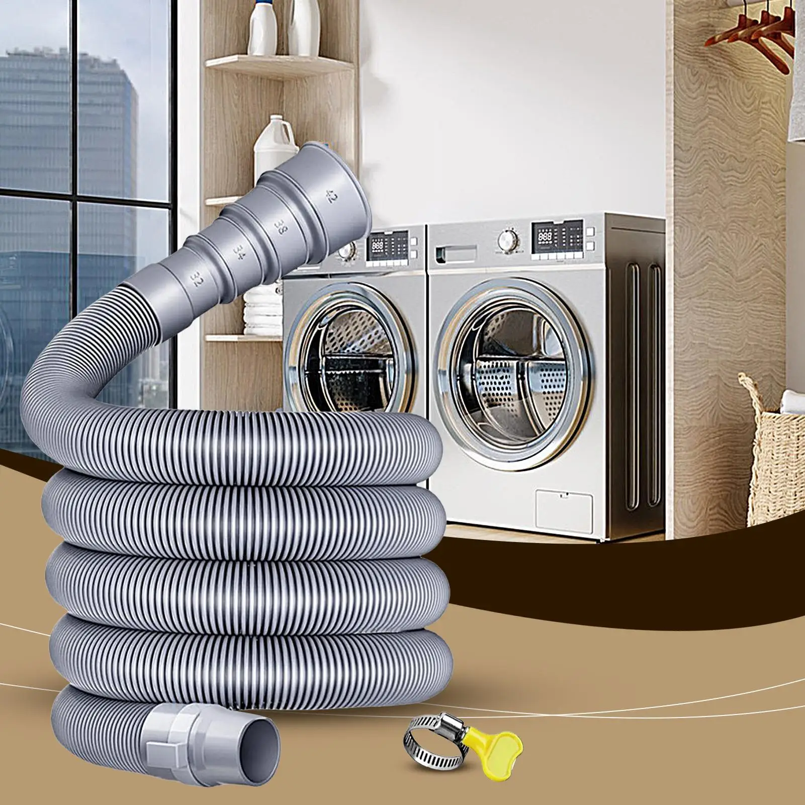 Kit de manguera de alcantarillado RV, Kit de tubería de alcantarillado plegable para caravana, manguera RV Flexible de alta resistencia a prueba de fugas, manguera RV a prueba de fugas, accesorios para RV