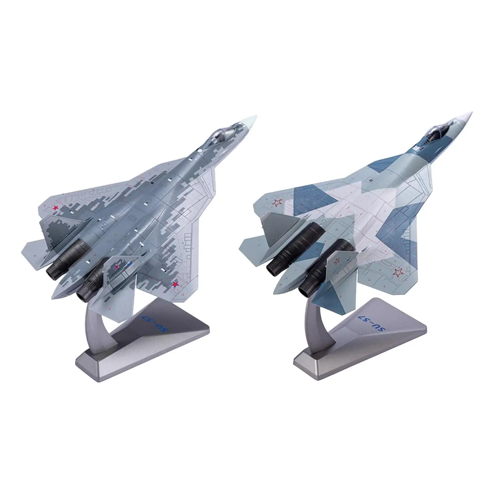 

1:72 SU57 Aircraft Model Birthday Gift Collection Ornament Simulation Retro Plane for Home Shelf Bedroom TV Cabinet Living Room