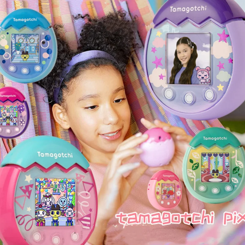 

Bandai Original Tamagotchi Meets Electronic Pet Eggs Pix Some Series Developmental Collectble Toys Plaything Sanrio Pet Egg Gift