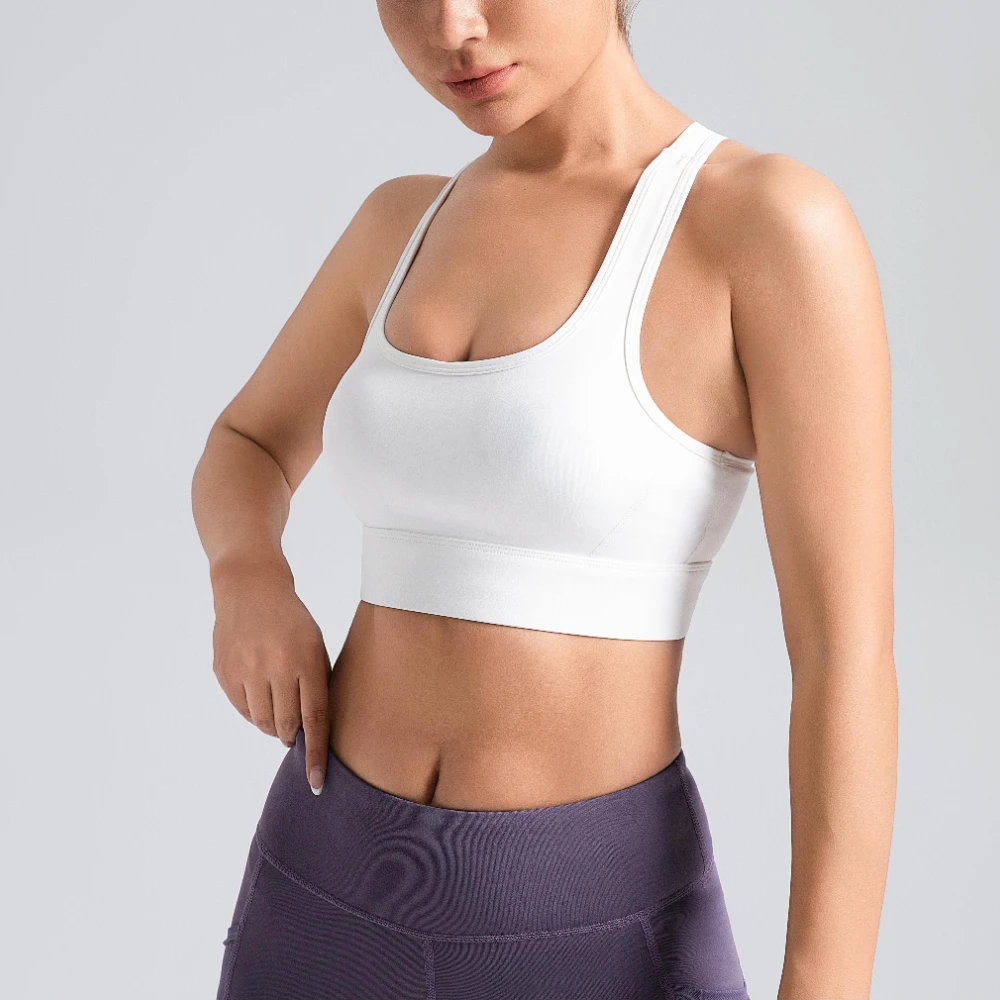 

MIML 2025 New Sports Bra Woman Gym Yoga Clothing Peach Button High-strength Shock-absorbing Sports, Fitness and Yoga Underwear