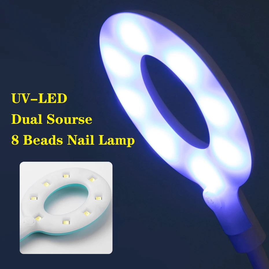 12W LED Lamp For Nails LED UV Nail Lamp Fast Drying Builder Extension Gel Polish Mini Portable Dryer Equipment Nail Tools JI2048