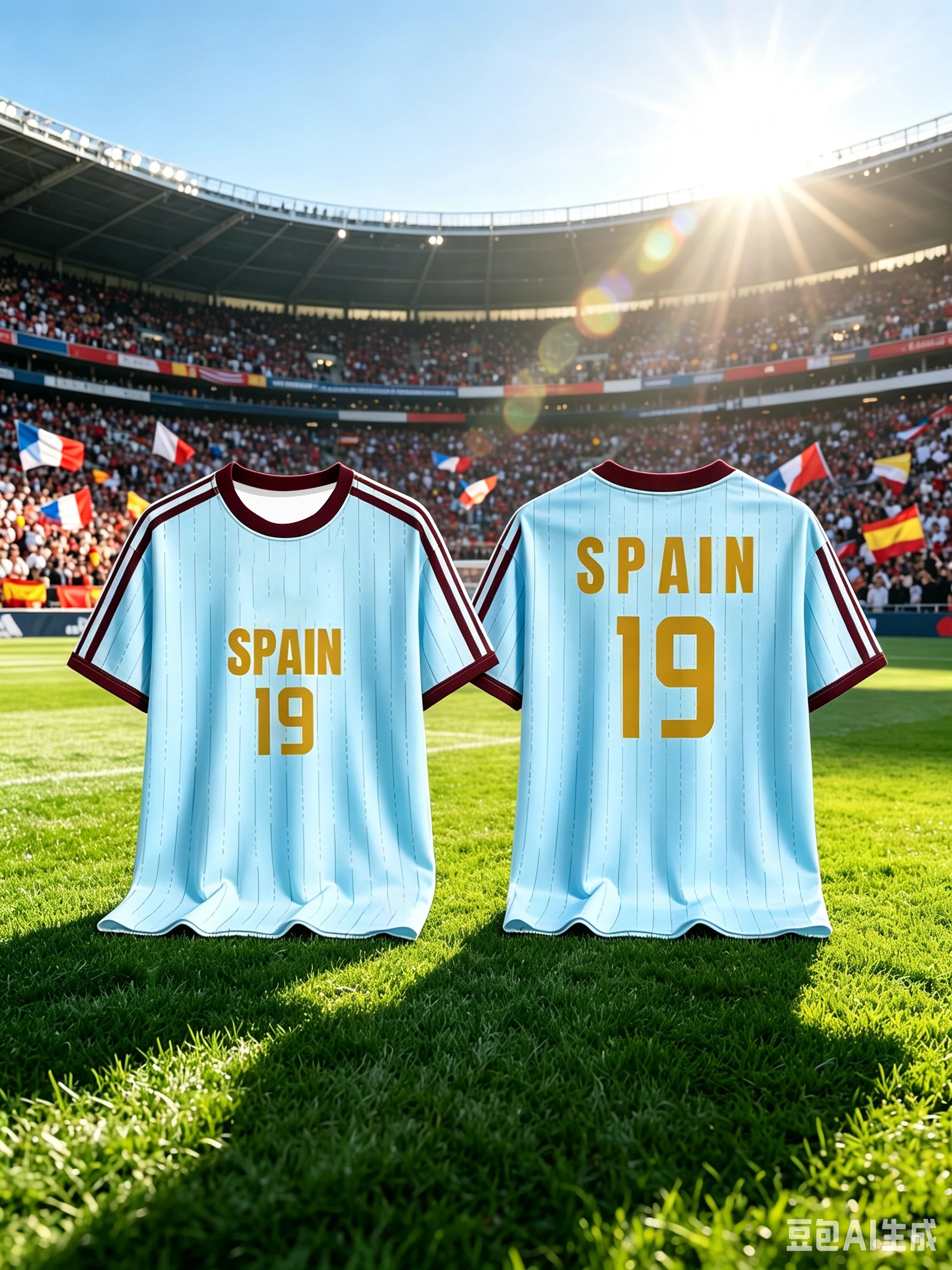 Subtle Texture Soccer Jersey Number Letter Print Men Short Sleeve Tee