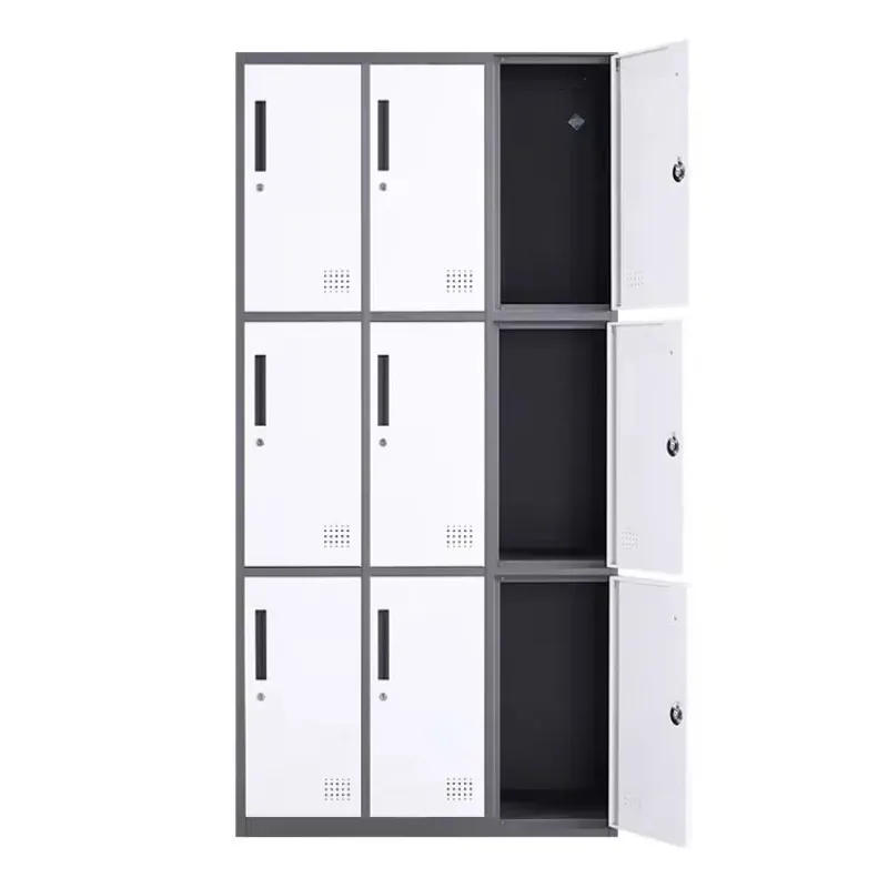 YB Gym Closet School Office Cupboard Locker Cabinet 6 9 12 Door Steel Locker Metal Staff Wardrobe Iron Storage Worker Lockers