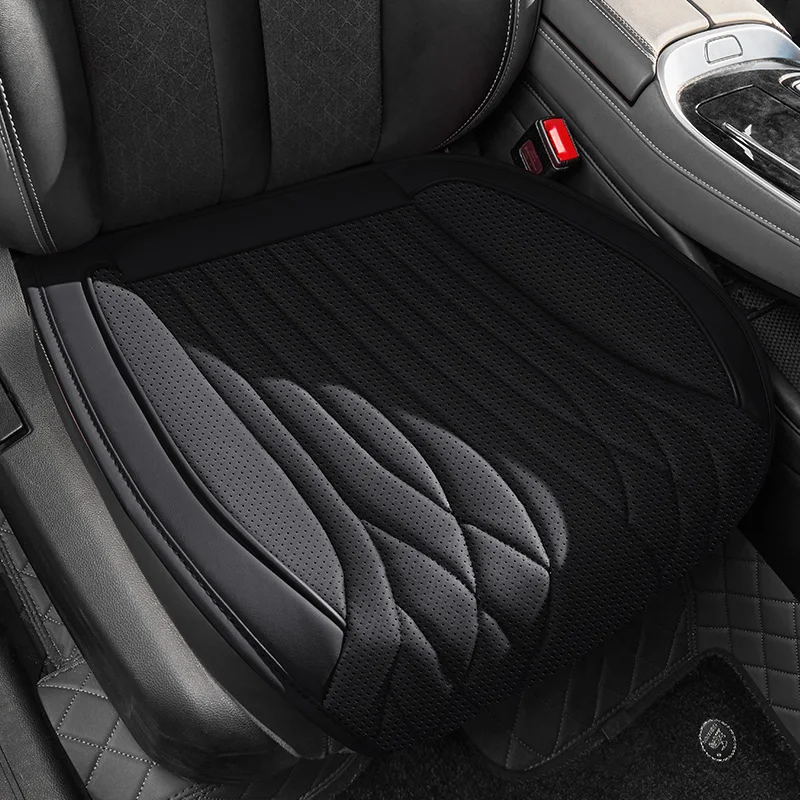 1 Stück Nappa-Leder Autositzkissen, Universell Einsetzbar, Geeignet für Alle Jahreszeiten, in Verschiedenen Farben, Passend für Limousinen SUV LKW – Detail 3