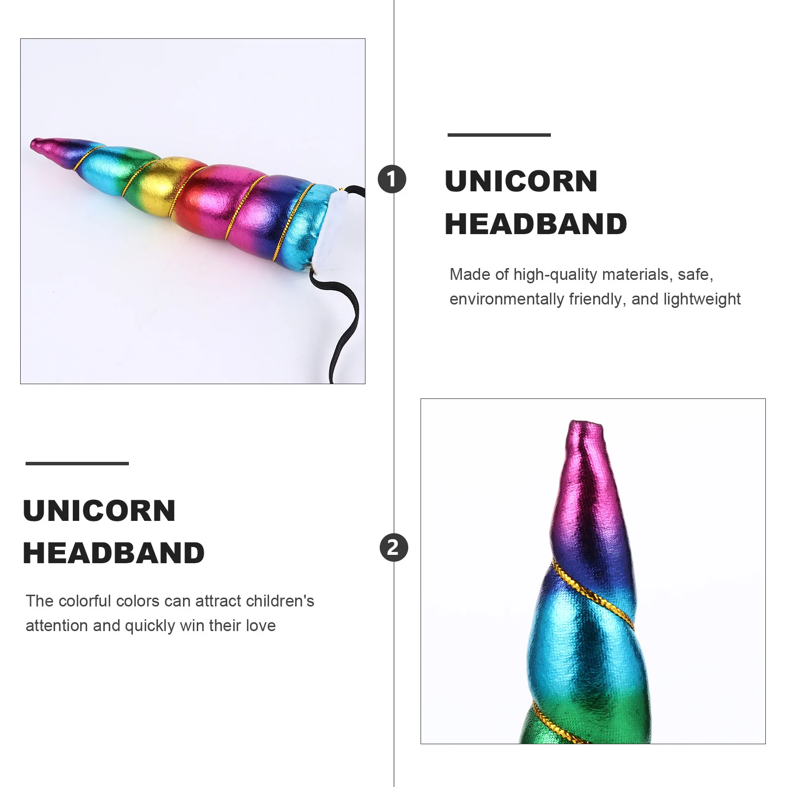 

12Pcs Rainbow Hairband Creative Christmas Party Headwear Hair Hoop Hair Hoop Headband