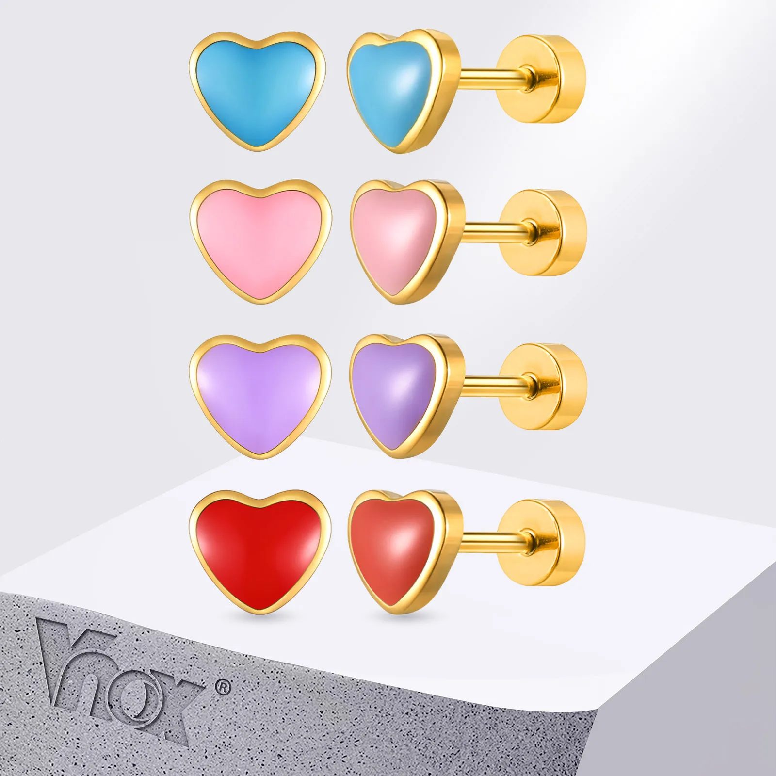 Vnox Mini Stud Earr… - image