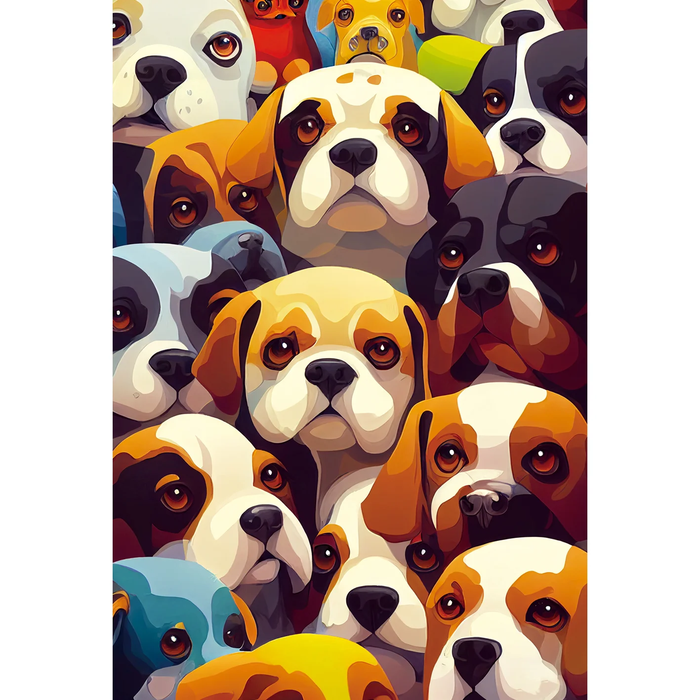 Puzzles für Erwachsene/Kinder, 300 Teile, Gruppe, niedliche Hunde, Puzzles, Familienspiele, Spielzeug für Zuhause, Kunstdekoration, 15 x 10 Zoll