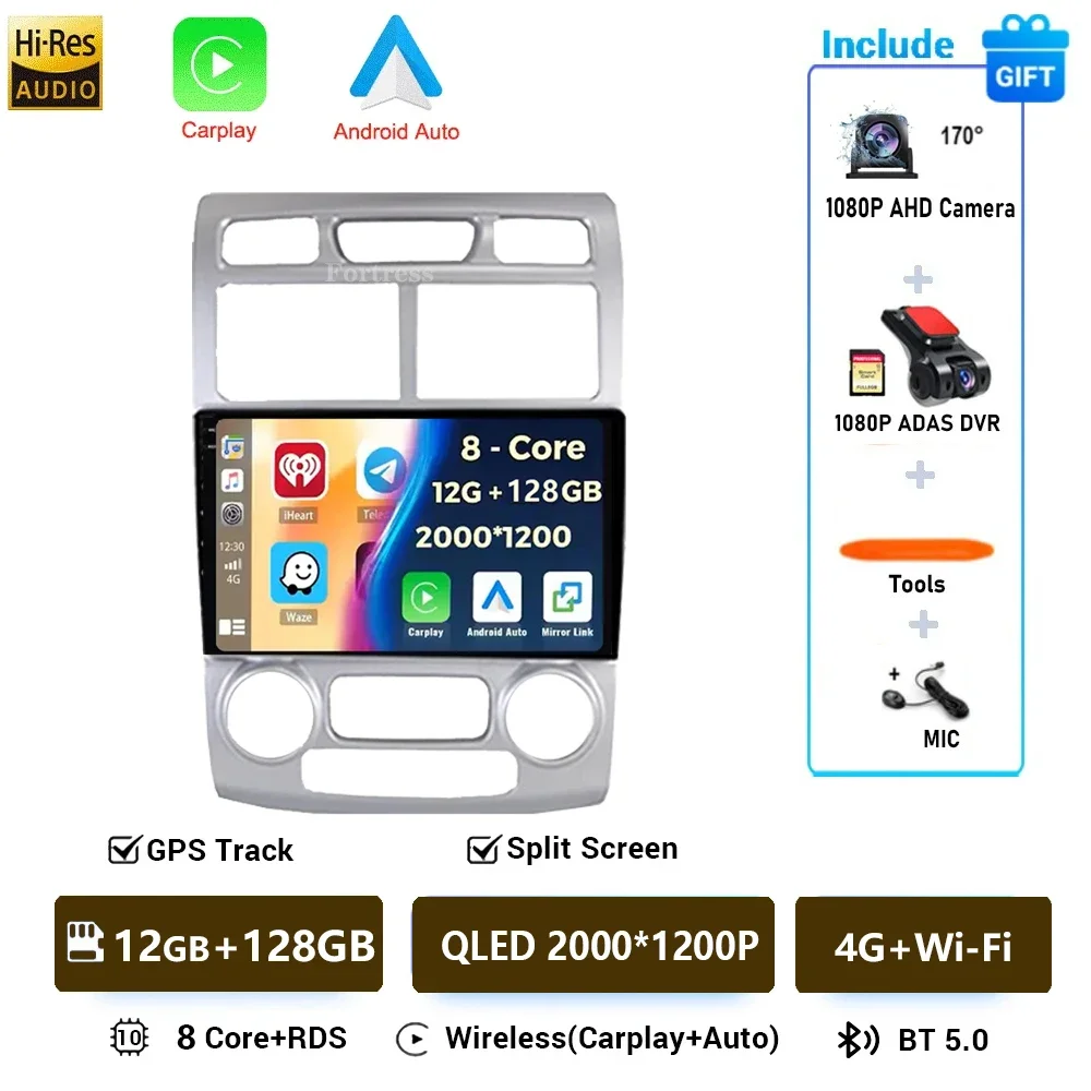 Autoradio voor Kia Sportage 2 2007 2008 2009 Multimedia Speler 2 Din Android 16 Carplay Auto Stereo GPS DVD Head Unit 5G WIFI