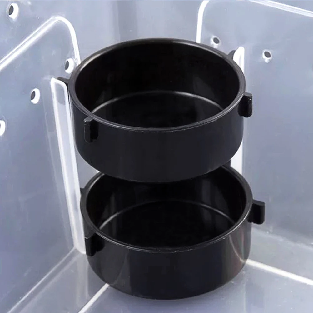 

10 Pcs Reptile Feeder Bowls Durable Plastic Mealworm Turtle Supplies Water Turtles Spider Dish Easy Cleaning Space Saving