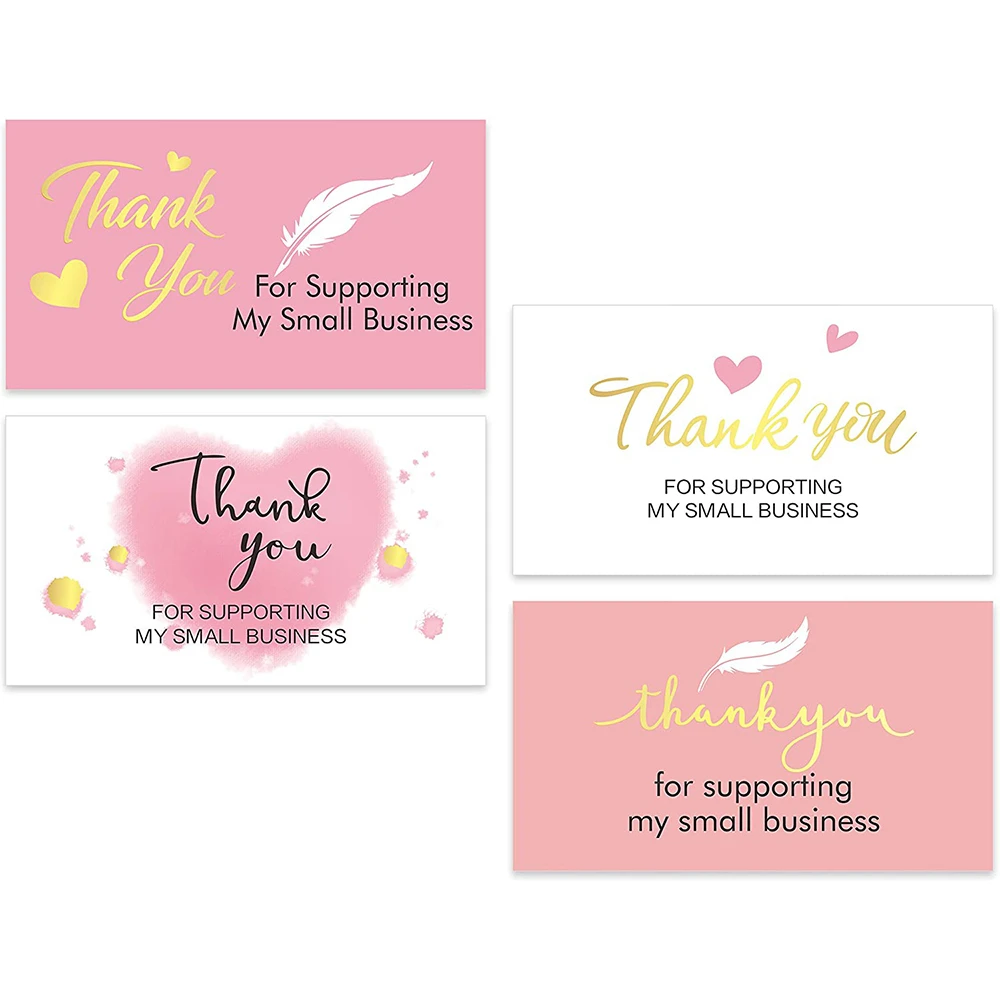 30pcs Thank You For Your Order Card Custom Write Your Business Card Small Business Gift Decoration Label Goods Follow Card