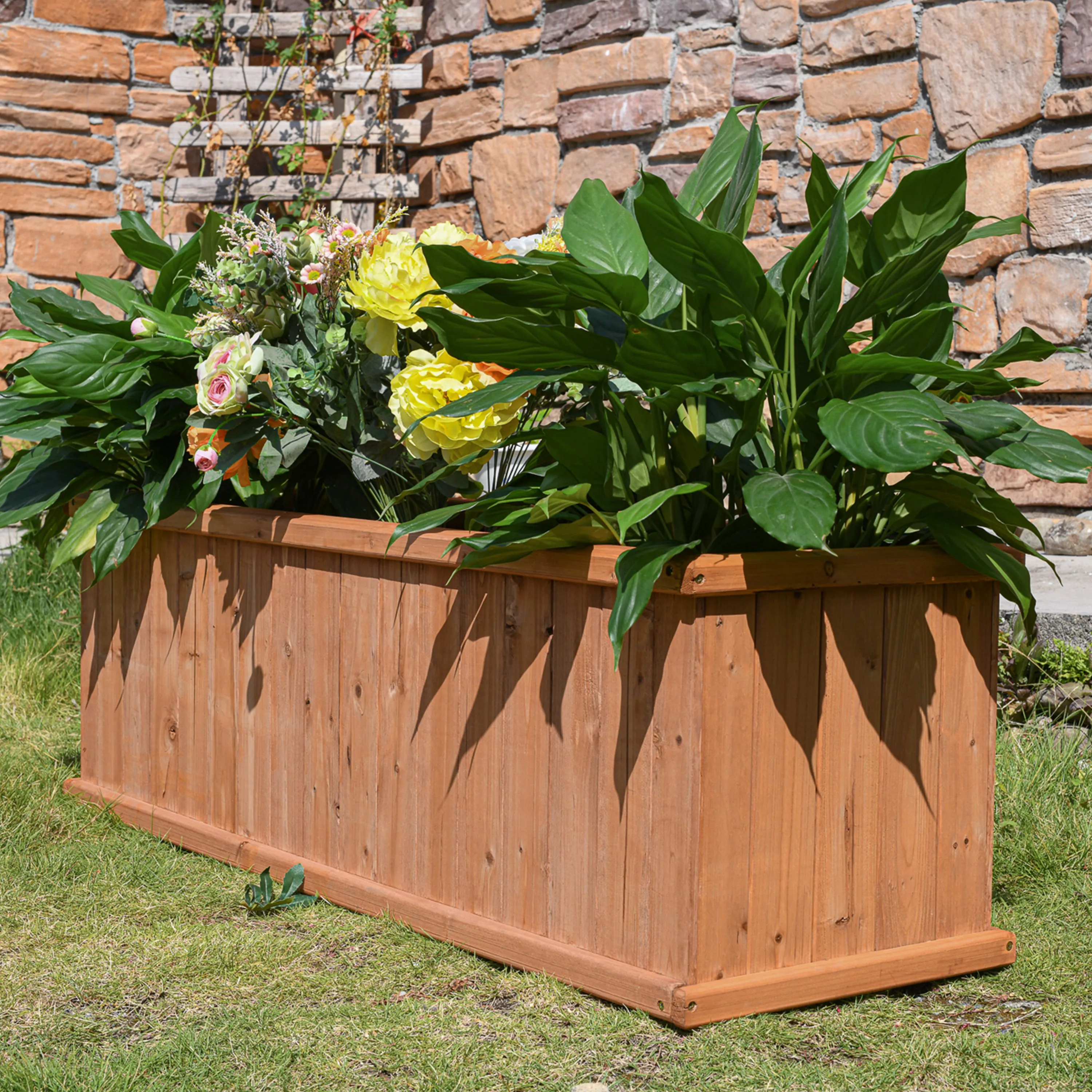 Outdoor Wooden Planter Pots Un - Gardening Tools Unique 评论和价格