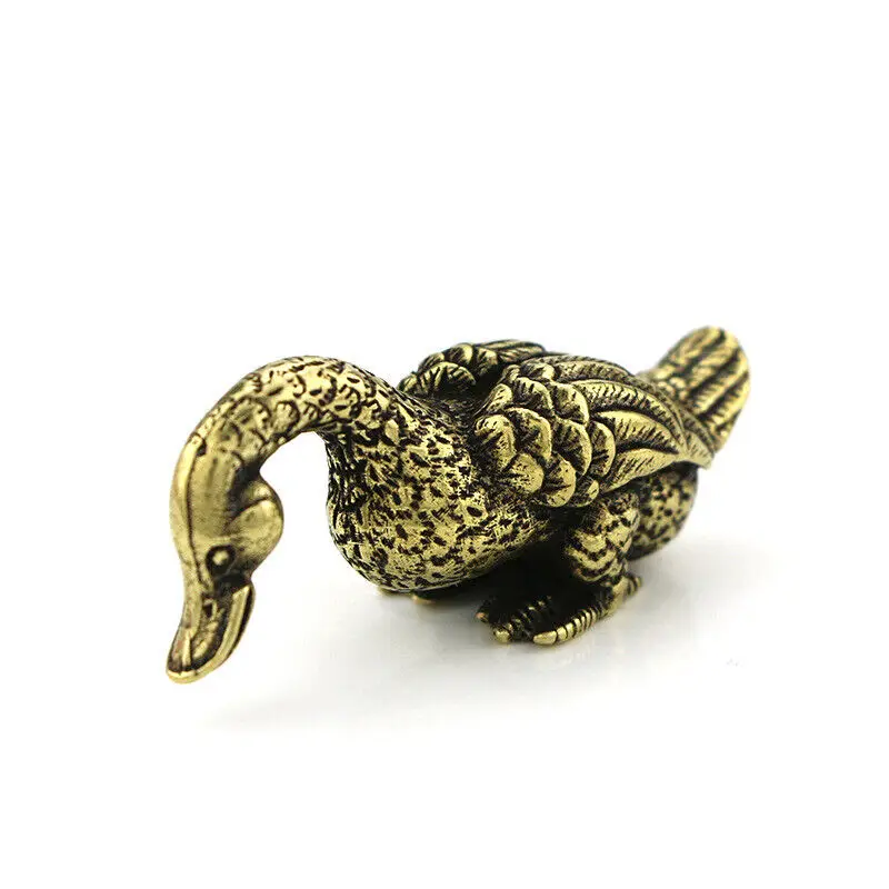 

Chinese Antique Pure Copper Duck Upscale Crafts Tea Pet Ornaments Collection
