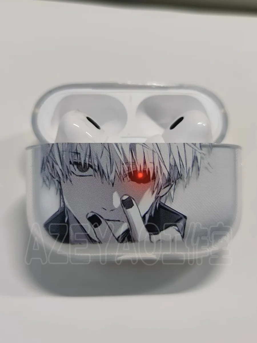 Funda de lujo de Anime Tokyo Ghoul Airpods para Apple Airpods 4, funda a prueba de golpes para AirPods 4 Pro Pro2, fundas transparentes para auriculares