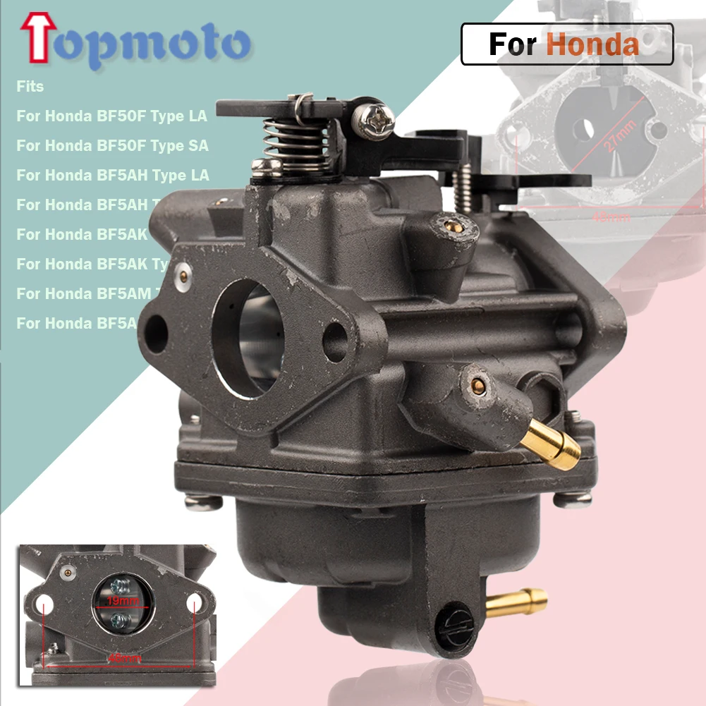 

Boat Carburetor Carb For Honda BF5 BF50 5HP 4-Stroke Engine Outboard Carb BF 50FBF5AH BF5AK BF5AM Replace #16100-ZV1 Motocross