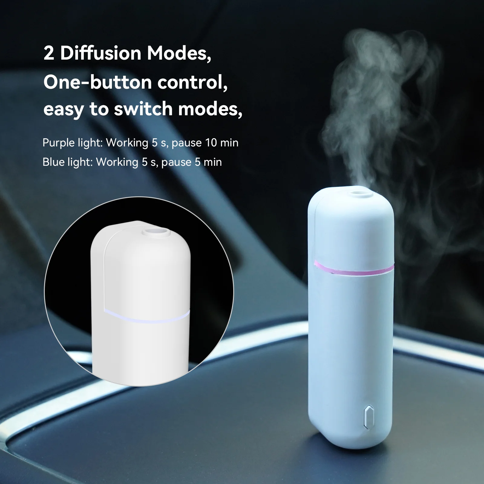 HIINST Car Aroma Diffuser Mini USB Rechargeable Scent Machine Fragrance Oil Car Air Freshener Essential Oil Diffuser Vent Clip