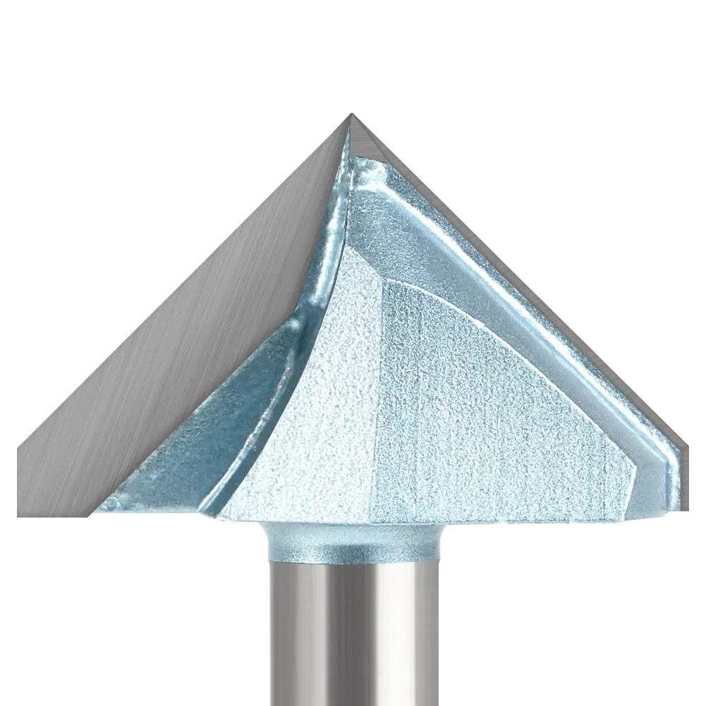 Imagem -03 - Shank Fresadora para Escultura em Madeira V-groove Router Bit Limpeza Flush Trim Bits de Canto Canto Redondo 90 Graus 1pc Pol 12.7 mm 12 mm