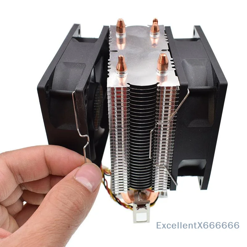 CPU Fan Fixing Clips 2Pcs High Strength Durable Mounting Brackets Fit 80 90 120MM Desktop PC CPU Coolers