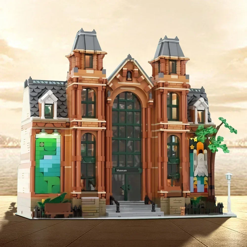 Gobricks MCO Natural History Museum London Inspired Bricks Model Micro Creative History Museum Street View Building Blocks Toys