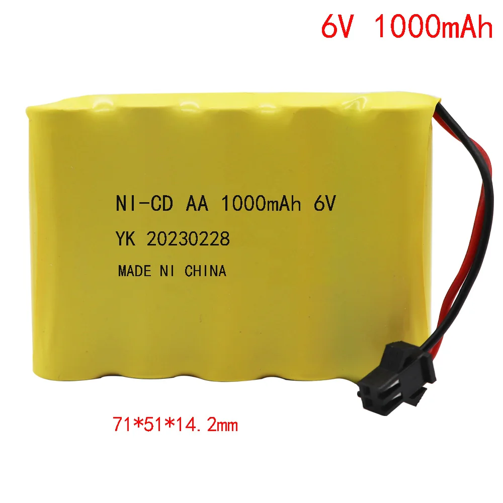 4.8V/6V/7.2V Ni-CD Battery Rechargeable Battery AA Battery Pack Used for Toy Car Dump Truck Four-wheel Drive Alloy Climbing Car