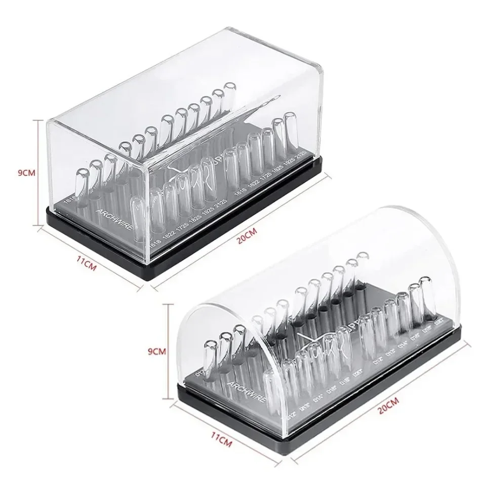 

Dental Orthodontic Arch Wire Placement Box Acrylic Organizer Holder Round/Rectangular Archwires Case Dispenser Dentistry Tool