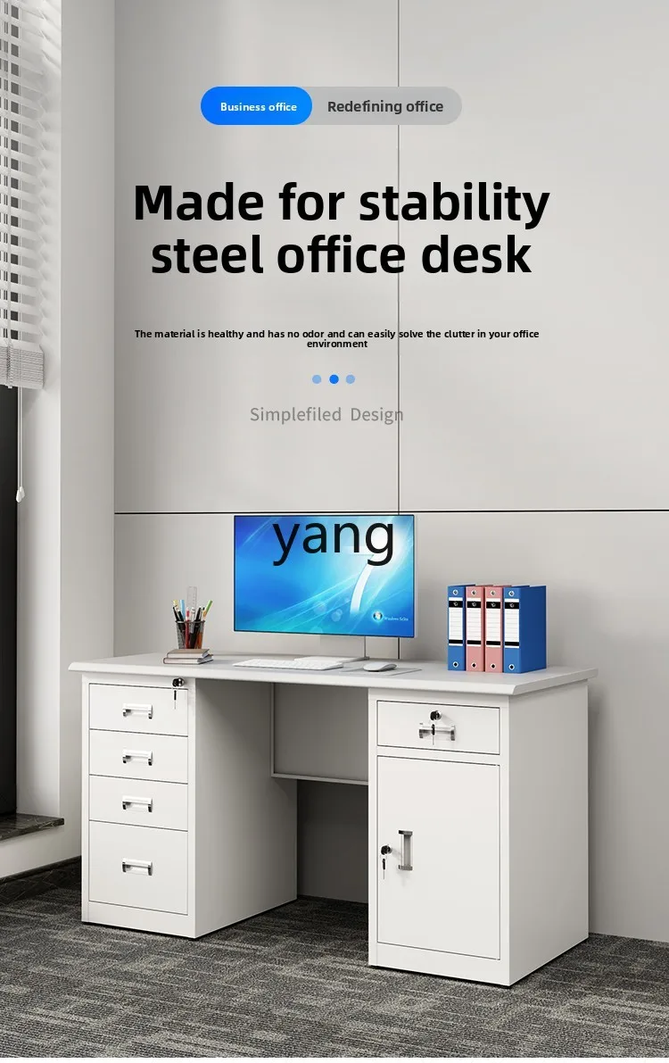 Lmm Computer Desk with Drawer Staff Financial Workbench