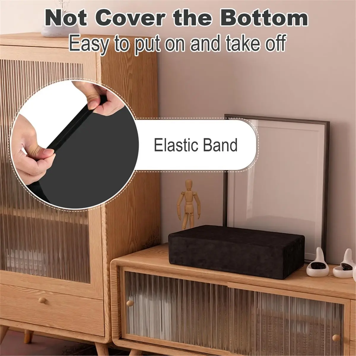 Big Discount Dust Cover Soft Protective Sleeve for Sony STRDH190 Receiver, Stretchy Spandex Fleece Dust Cover with Elastic Band - Image 4
