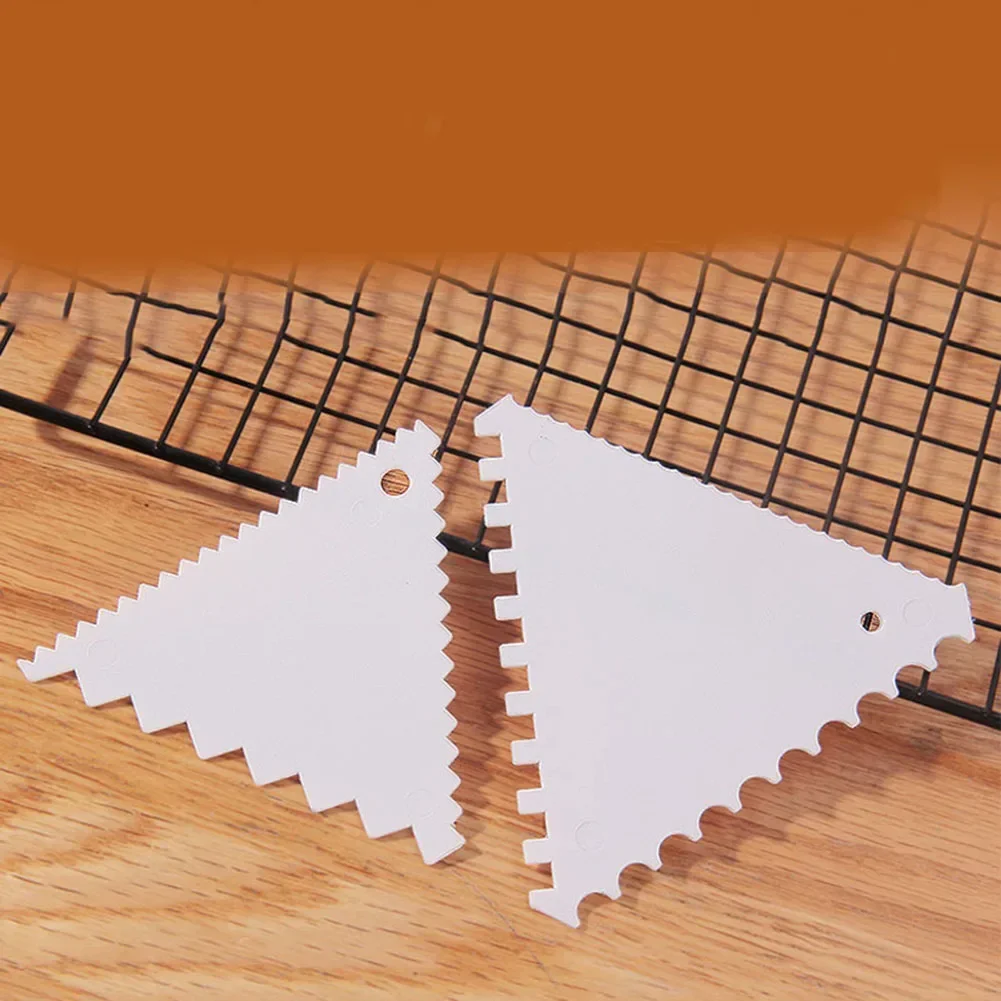 High Quality Brand New Cake Tool Cake Side Scraper 2PCs Baking Cream Scraper Cake Edge Side Tool Plastic Professional