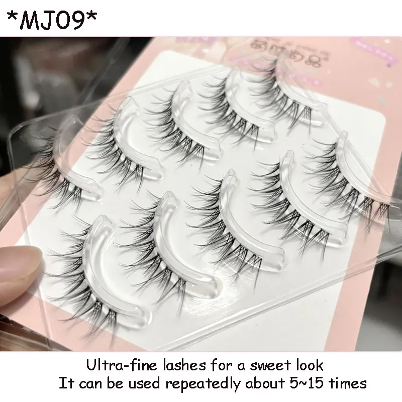 Natural False Eyelashes Slender Transparent Stem Eye Lashes Manga Lashes Novice Eyelash Supplies Korean Eyelashes Stick Makeup