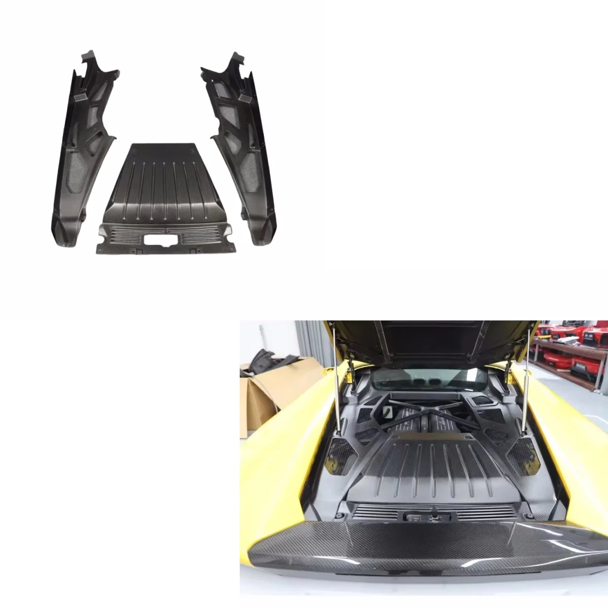 

Suitable for Lamborghini LP610 LP580 Modified with Dry Carbon Fiber Engine Hood