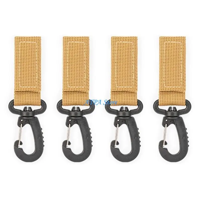 U13C 4Pcs Belt Hanging Carabiners Hook Belt Clip Buckles for Outdoor Sports