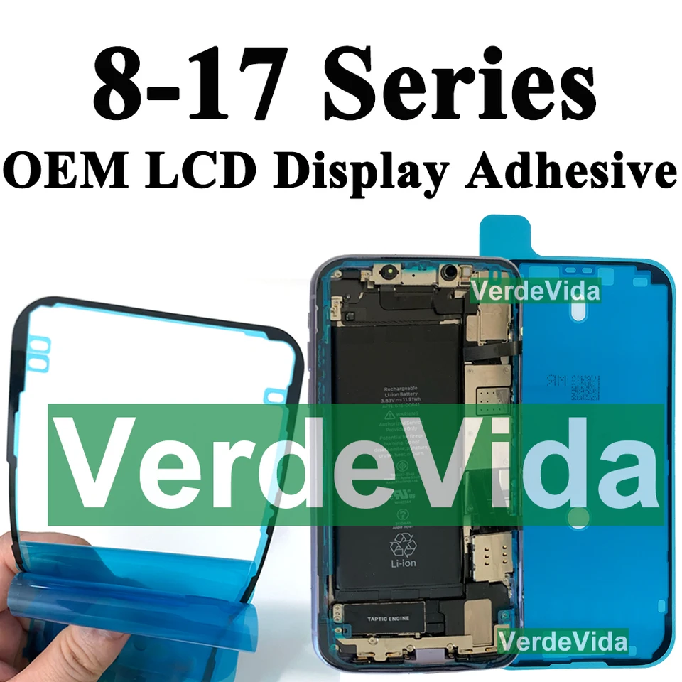 3 Piezas de Cinta Adhesiva Impermeable para Pantalla LCD de iPhone 8-17 Series SE XR XS 11 12 13 14 15 16 Pro Max 2