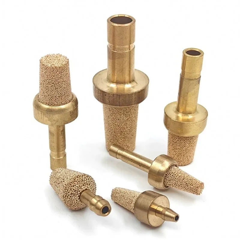Pneumatic Copper Throttle Fitting, Flat & Long Head BSL‑01‑02‑03‑04‑06 for Exhaust Noise Reduction