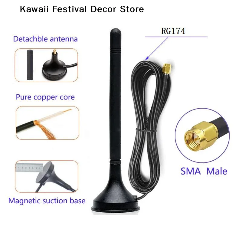 【K】1Pcs 4G LTE 3G GSM Full-band WIFI Antenna 600-2700MHz SMA Male For Outdoor DTU Cabinet And Router External Antenna