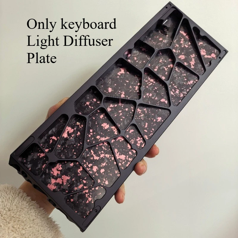 Keyboard Light Diffuser Plate Customized Carbon Fiber Hollow Shell Backboard for Holy60/daibox/sora60/Wooting60/EV63 Accessories