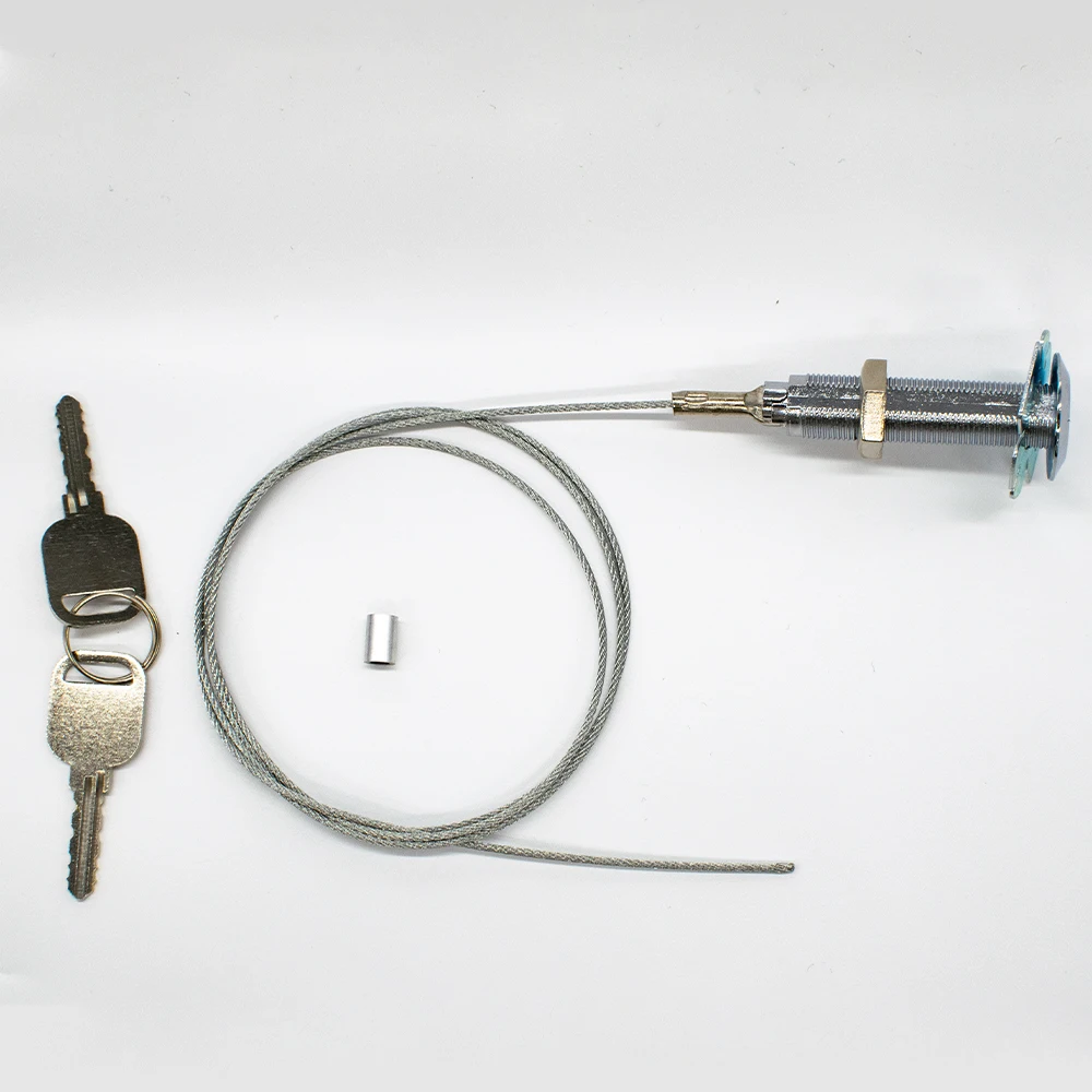 Garage Door Release Emergency Key Lock 1m 2m Cable Length for Sliding Flap Garage Easy to Install With KEY