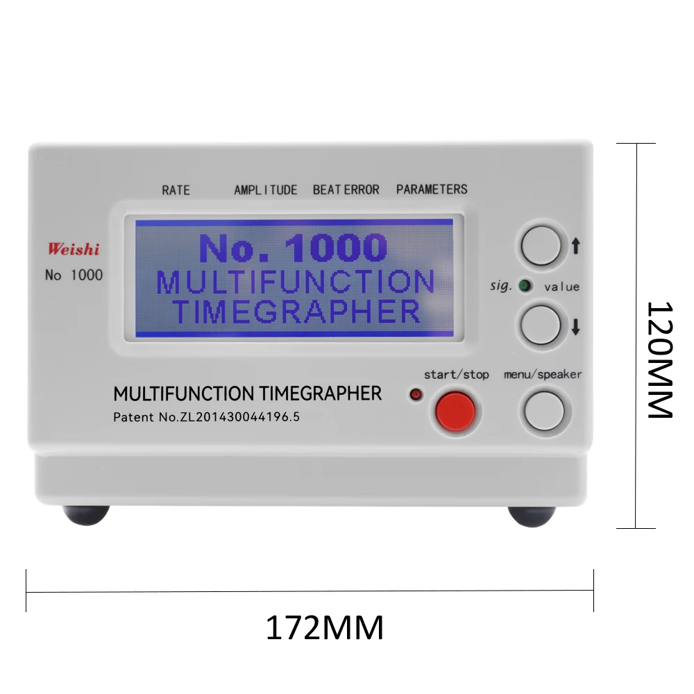 Weishi-修理者、タイムグラファー、修理ツール、タイミング、ホバーリスト、no.1000、no.1900用の時計テストツール