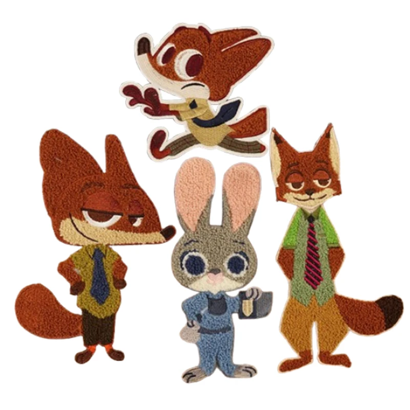

Zootopia Nick Embroidery Patches Anime Cute Sewing Patches for Clothes Jeans Jackets Hats Diy Decoration Backpack Accessories