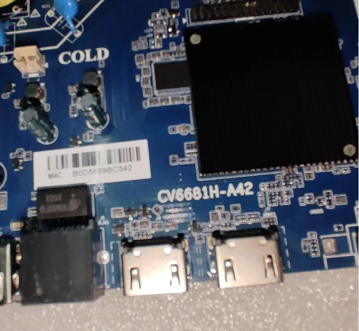 CV6681H-A42 tre in uno scheda madre TV di rete WiFi 76V 560MA funzionante bene