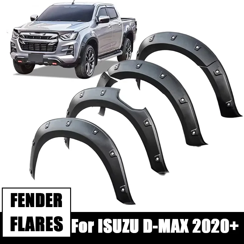 

6 шт. OEM стиль Fender Flares комплект колесной арки для Isuzu D-max 2020-2023 модели с двойной кабиной протектор брызговик 4X4 автомобильные аксессуары